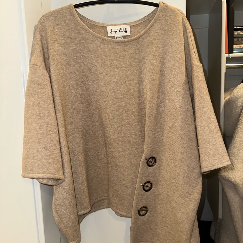 Joseph Ribkoff Beige Buttoned Top